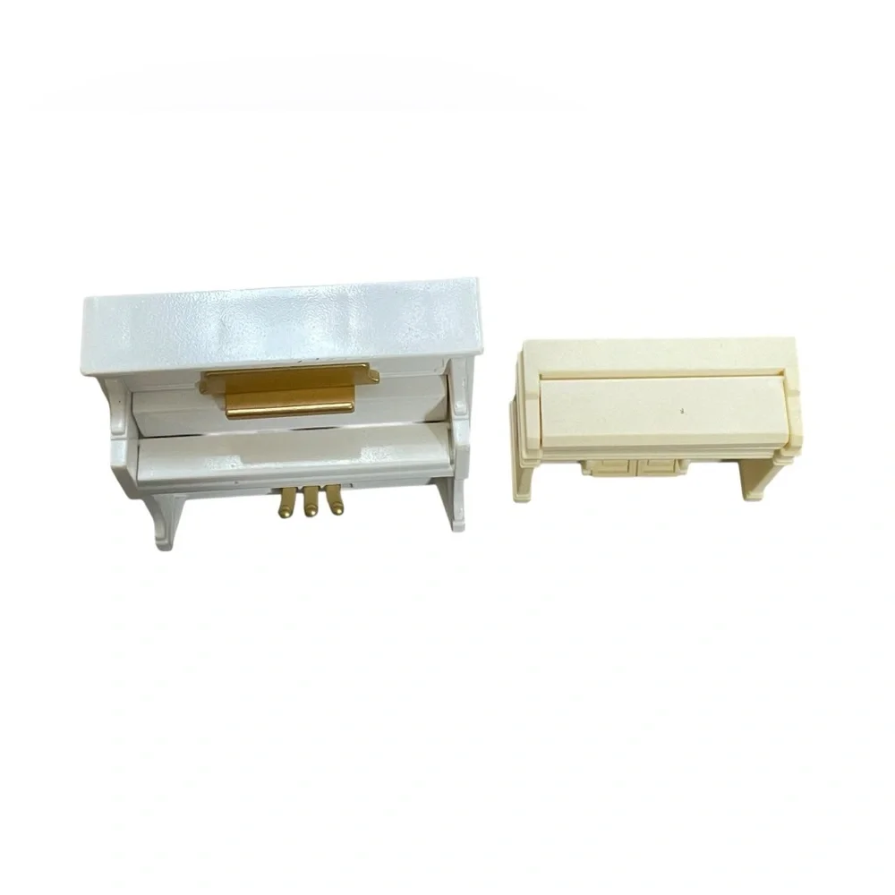 Sylvanian Families Piano Set Calico Critter White‎ Cream Dollhouse Furniture Lot